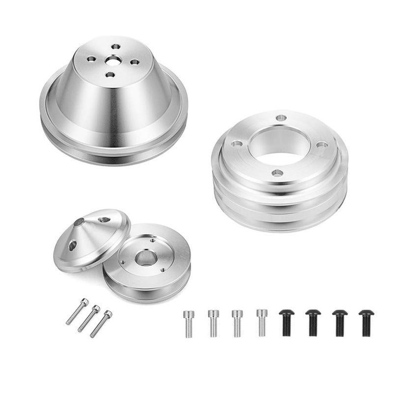 WeiSen Alternator ï¼† Crankshaft ï¼† Water Pump V-Belt Pulley Kit Compatible with Ford 1969-UP Small Block 302 351w 351C 351W 351M 400M V8 5.0L - Image 1